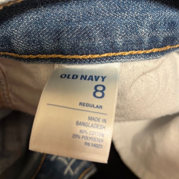 Old Navy denim blue jean shorts frayed hem size 10 EUC - Picture 3 of 3